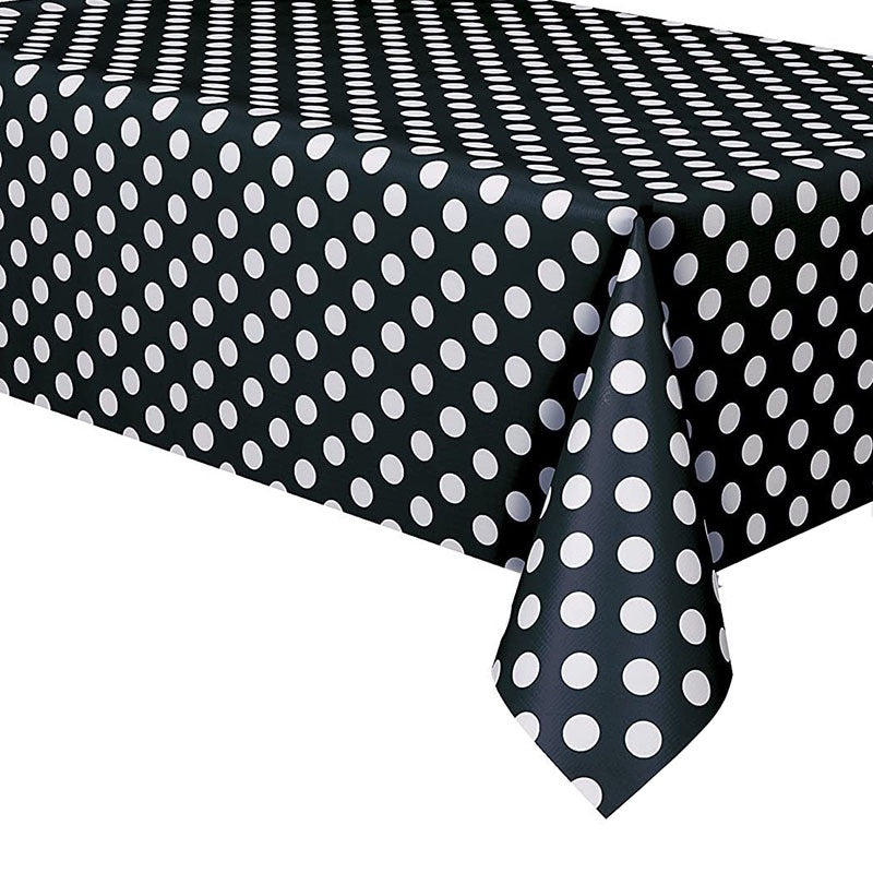 Party Table Cloth Plastic Polka Dot 137x183cm