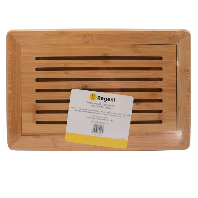 Regent Bamboo Bread Board with Crumb Cathcer