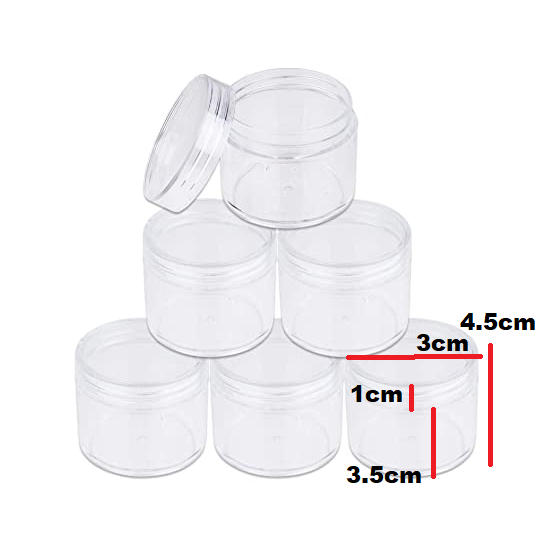 Acrylic Cosmetic Container Plastic Jar with Lid - Crystal Clear