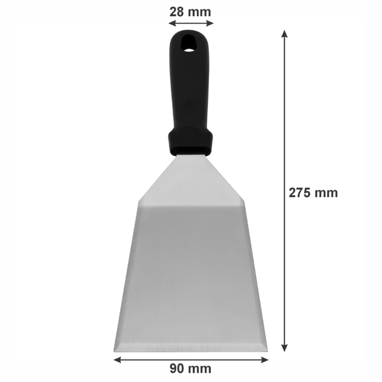 Regent Hamburger Turner Stainless Steel with Black PP Handle 31052