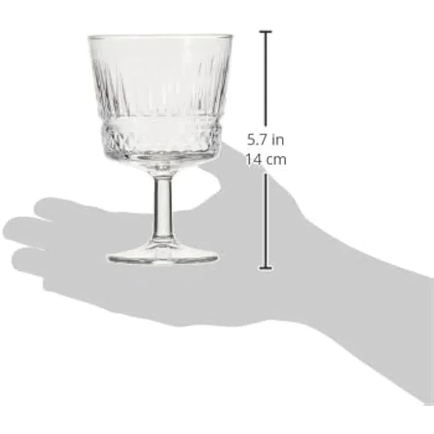 Pasabahce Elysia Glass Tumbler 260ml Stemmed Cocktail 4pack