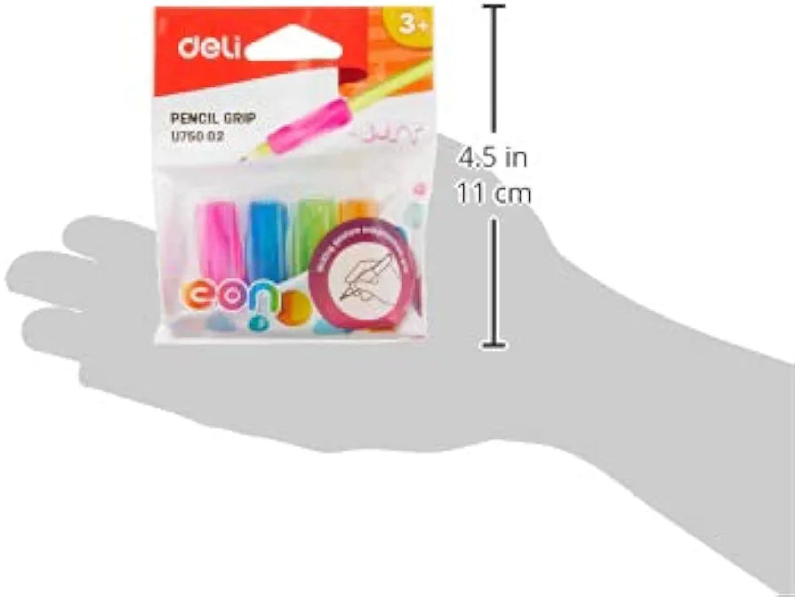 Deli Silicone Pencil Grip 4-Color Pack