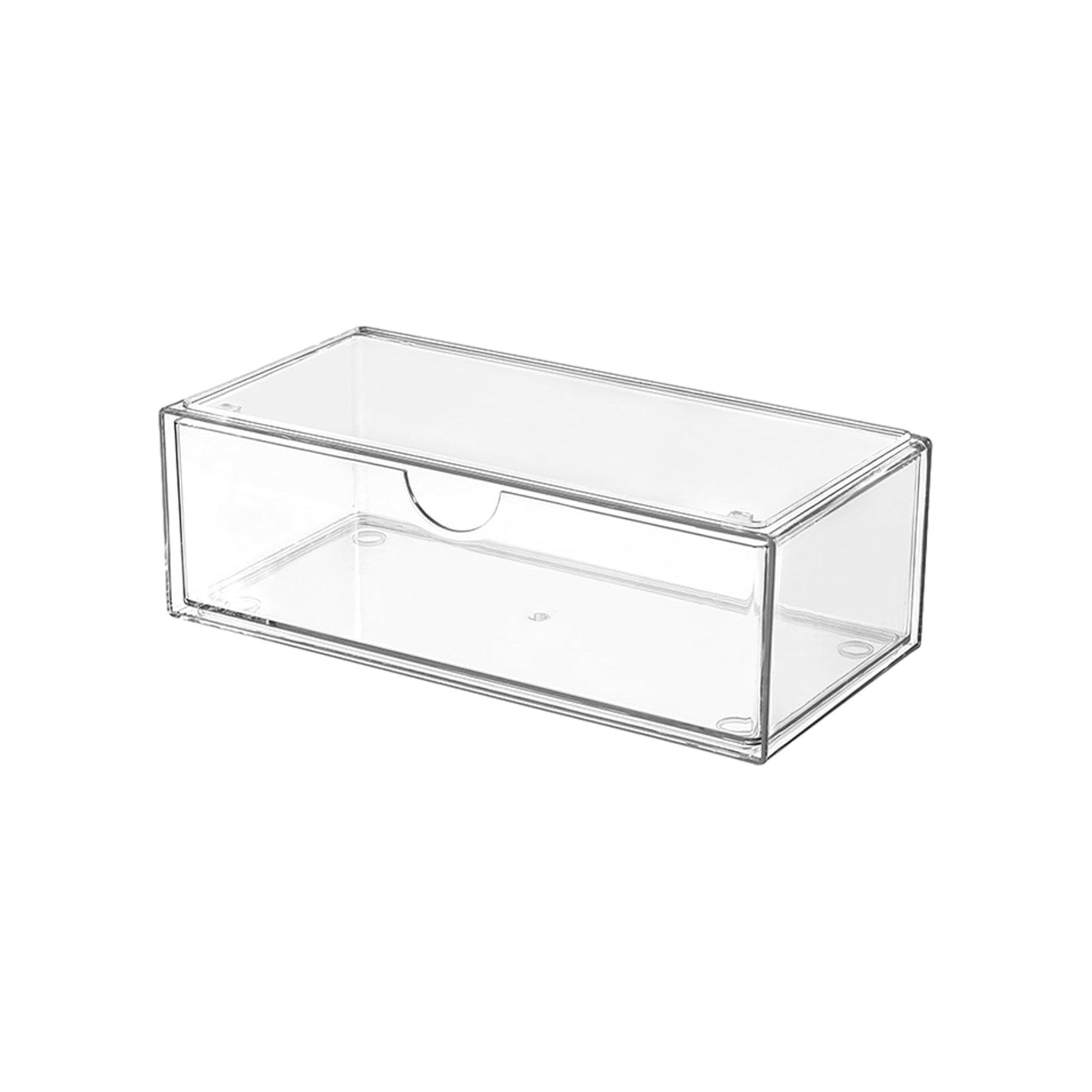Modern Jewellery Cosmetic Storage Drawer Organizer Box - Clear Plastic Waterproof