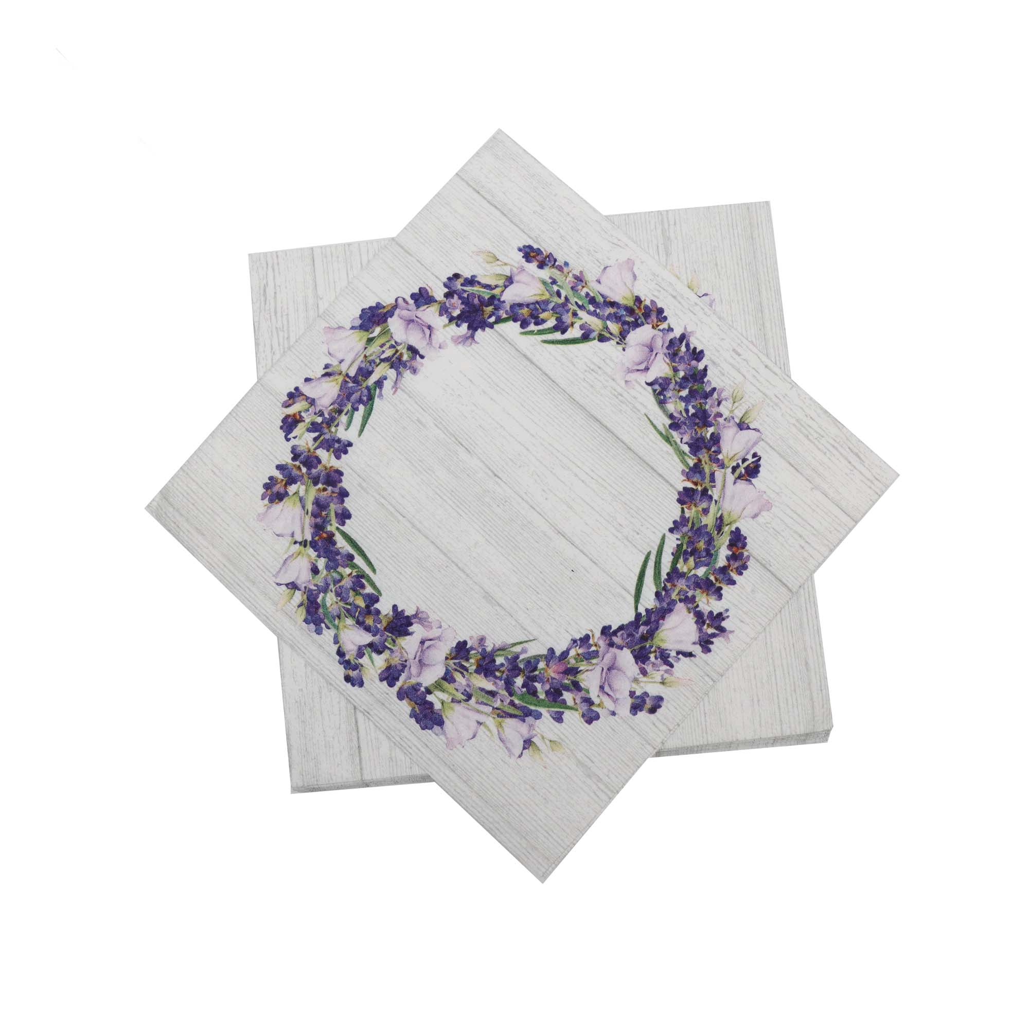 Luncheon Table Paper Serviettes 3ply 33x33cm Flower Round Pattern 20Pack