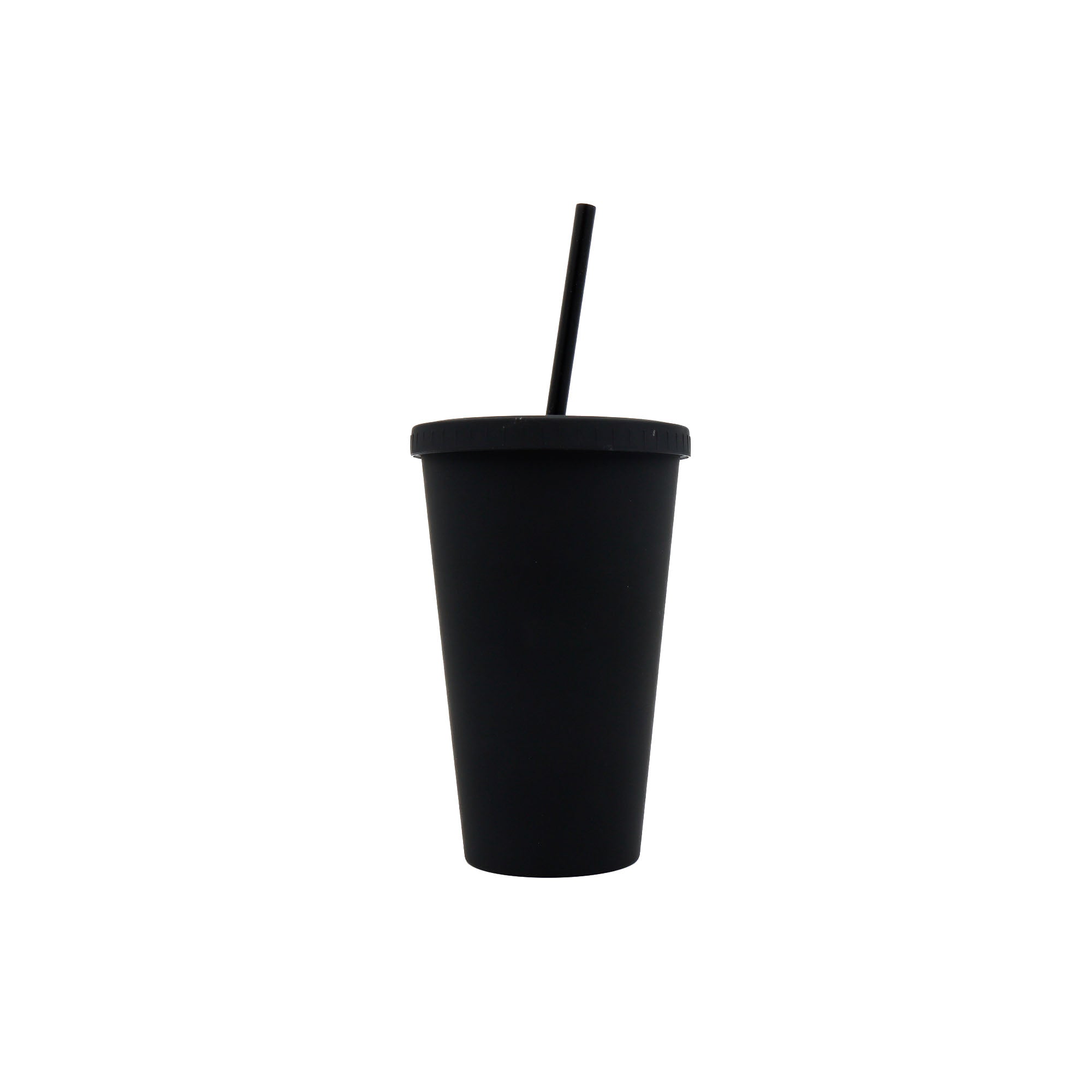 Acrylic Drinking Tumbler 450ml Pastel Colored Matte Finish Cup & Straw