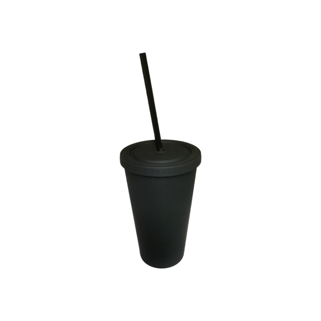 Acrylic Drinking Tumbler 450ml Solid Colored Matte Finish Cup & Straw