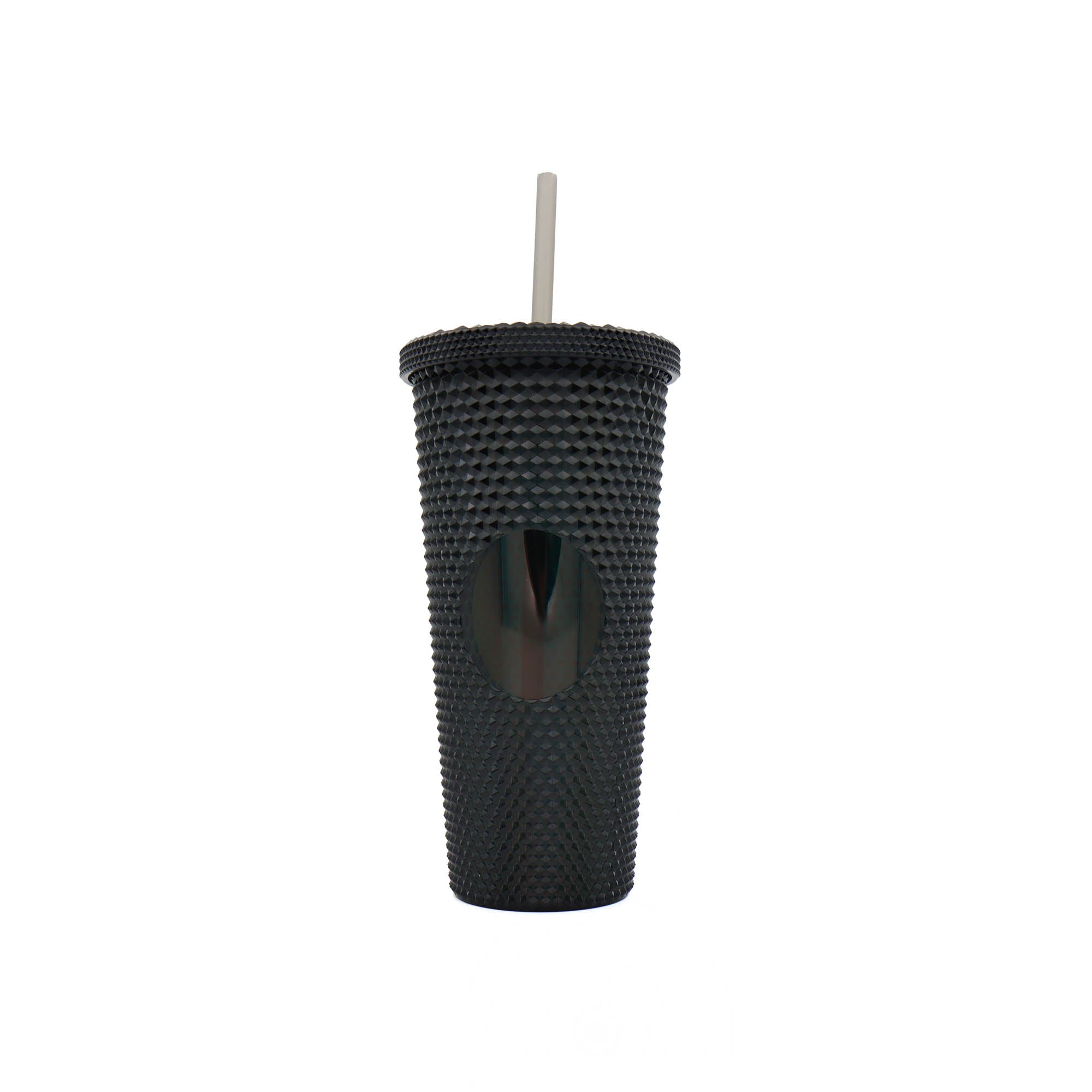 Studded Drinking Tumbler 600ml Metallic Smoothie Cup