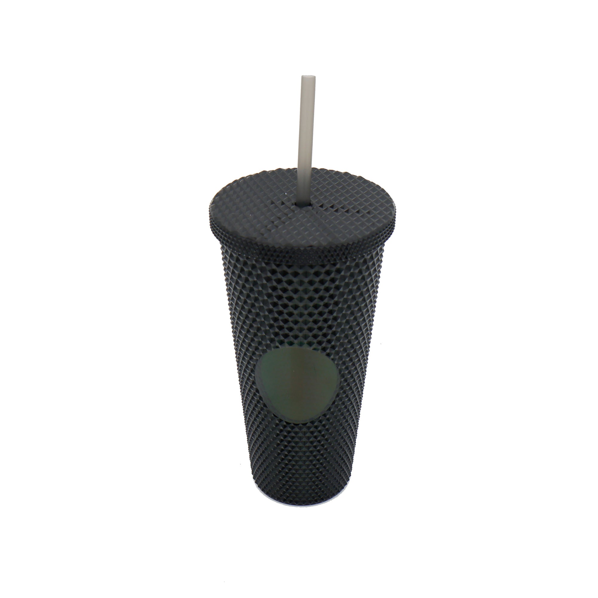 Studded Drinking Tumbler 600ml Metallic Smoothie Cup