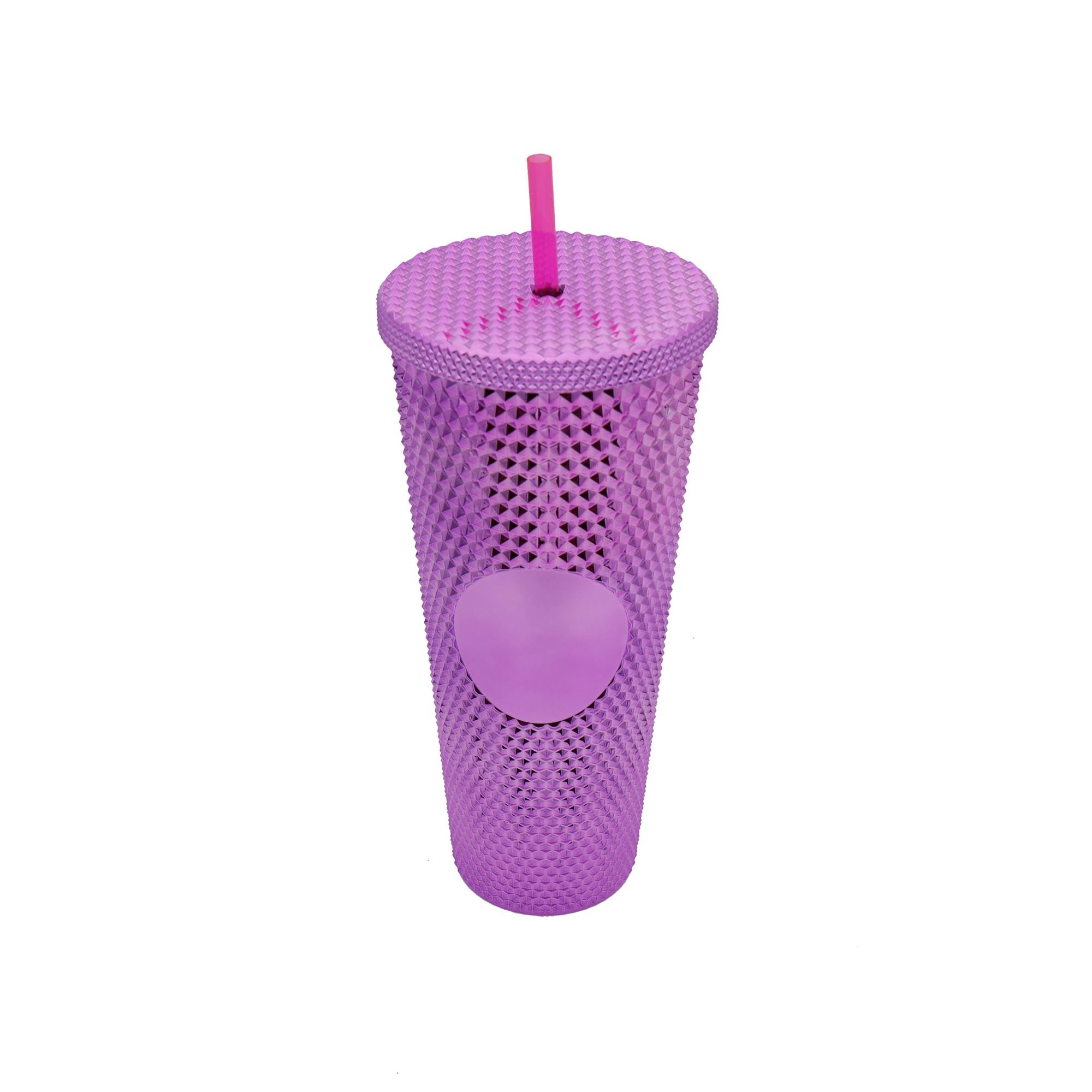 Studded Drinking Tumbler 720ml Smoothie Glitter Cup & Straw