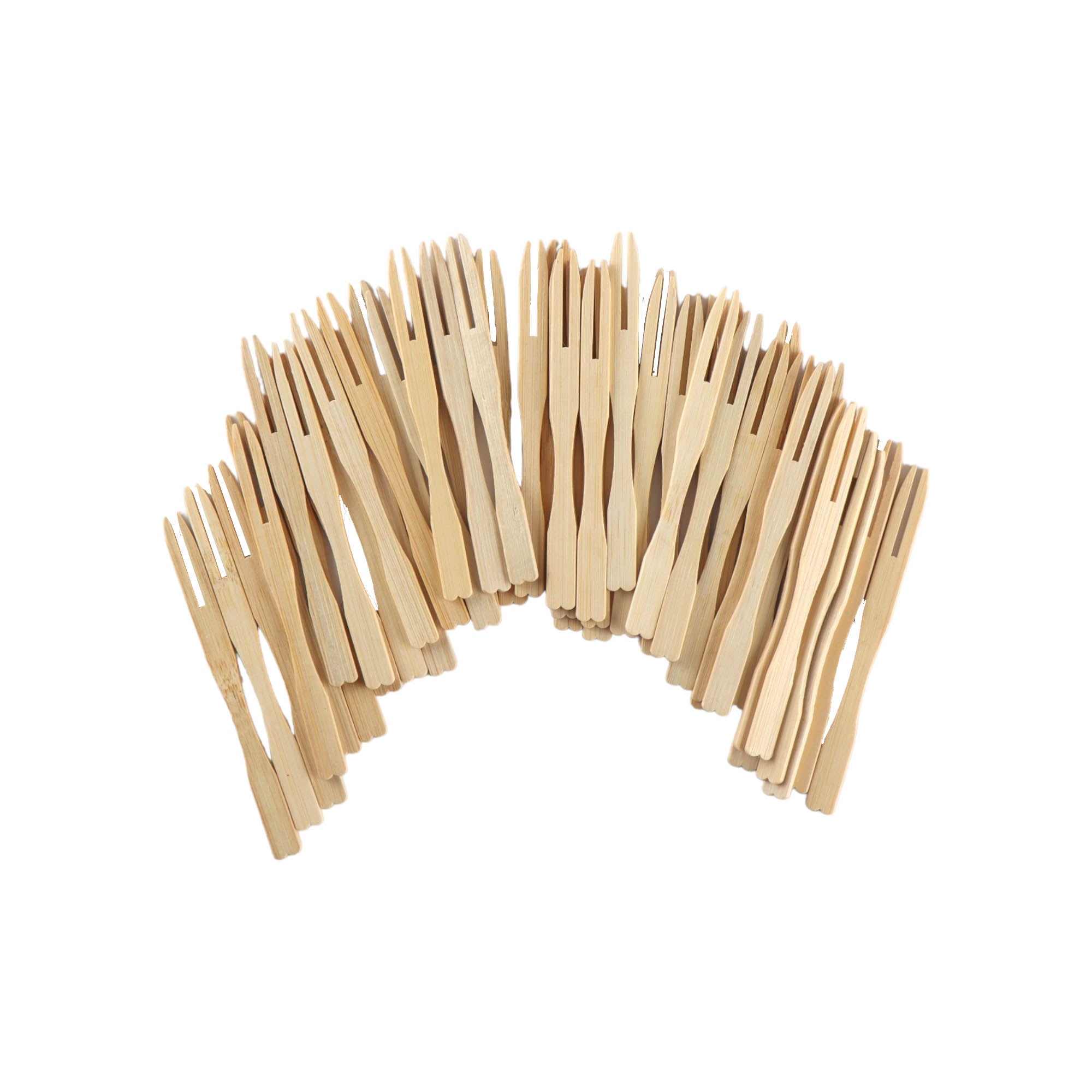Disposable Bamboo Cocktail Forks 50pcs