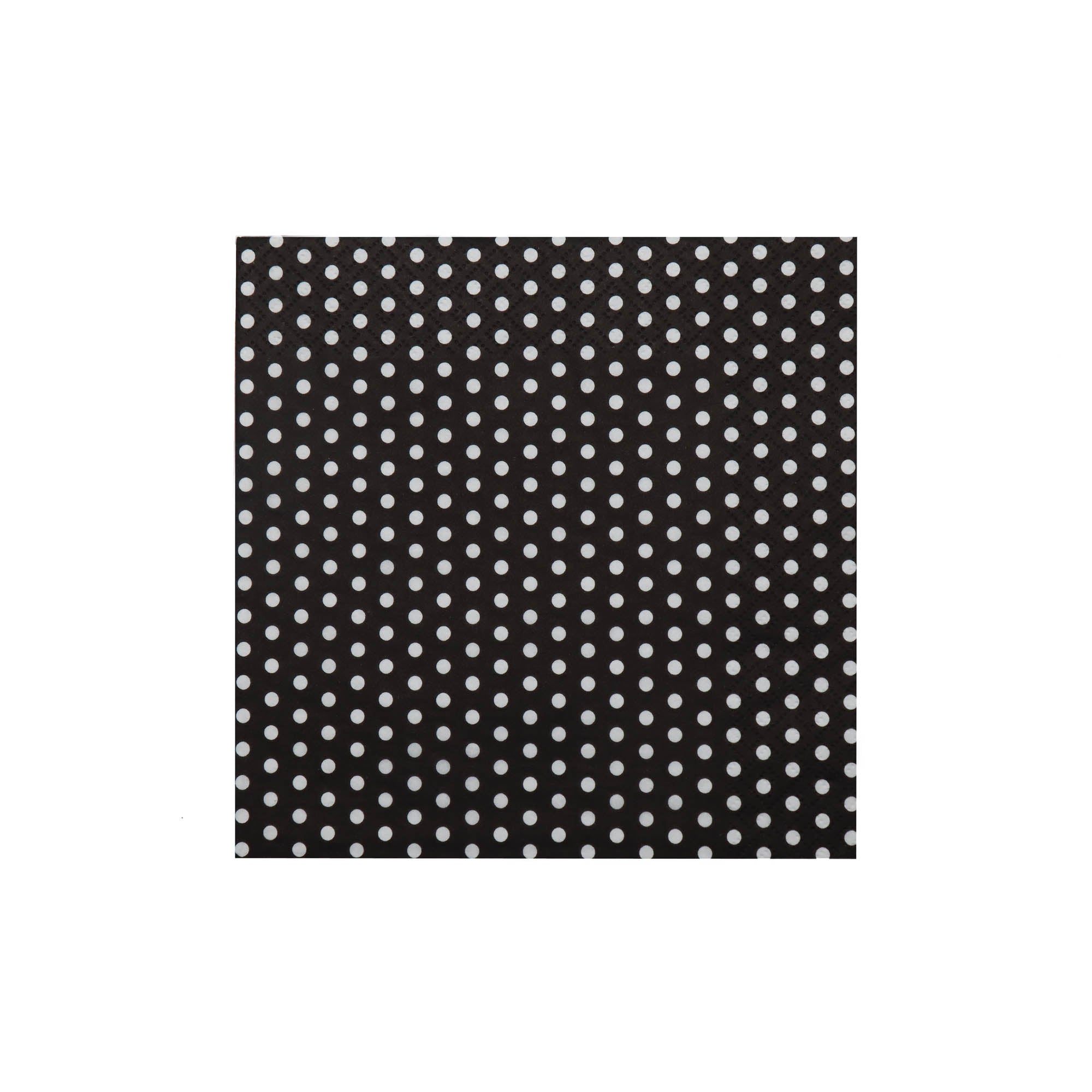 Luncheon Table Paper Serviettes 3ply 33x33cm Black Polka Dots  20pack