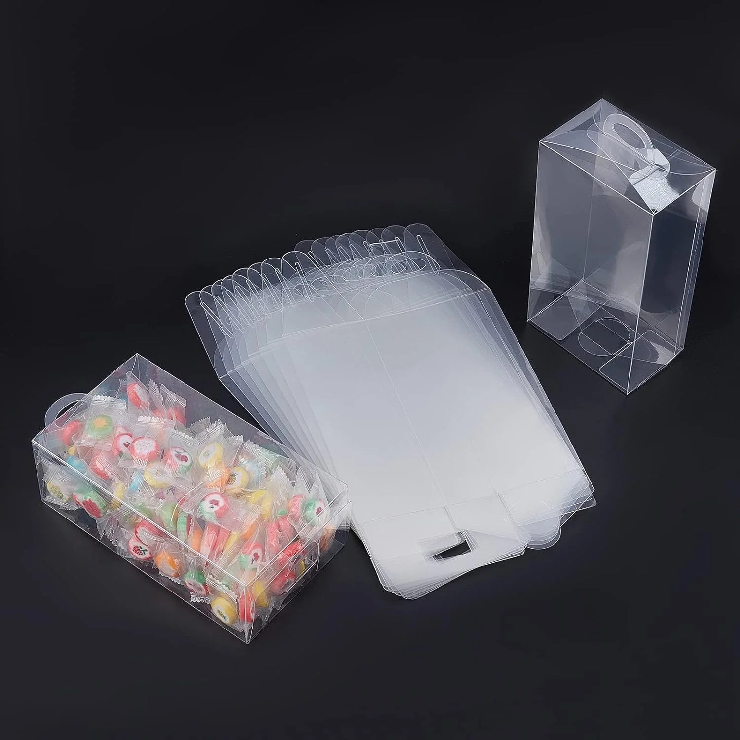 PVC Gift Boxes Frosted with Suitcase Carry Handle 12pack
