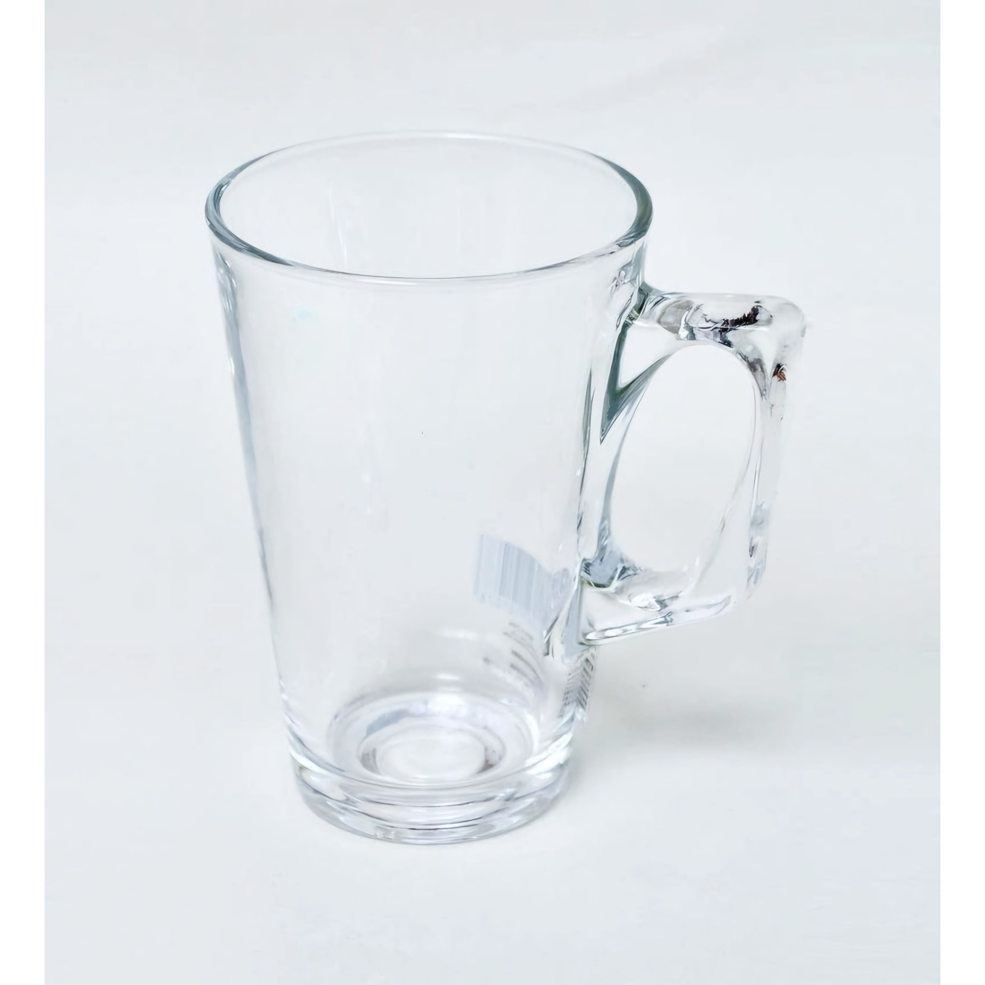 Glass Latte Coffee Mug 220ml V-Shaped 7x11cm 6pack