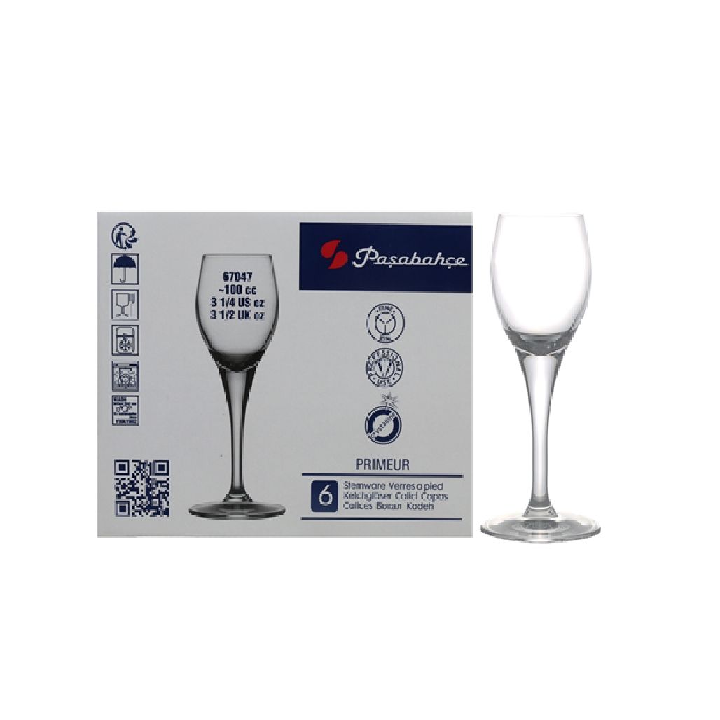 Pasabahce Stemmed Glass Tumbler 100ml Cocktail Premier 6pack 40025