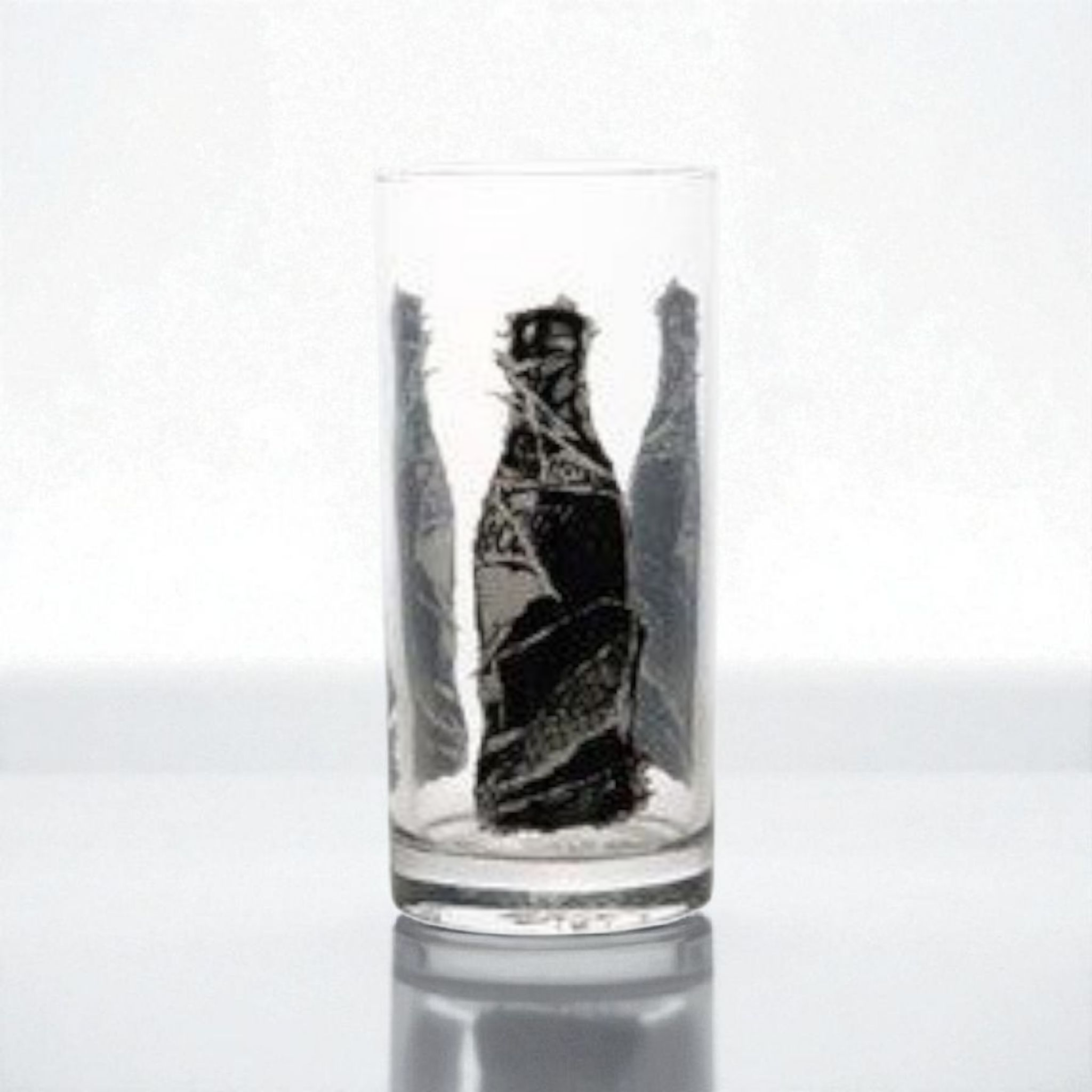 Coke Hiball Glass Tumbler 300ml Coke Bottle Patterned Pasabahce 40785