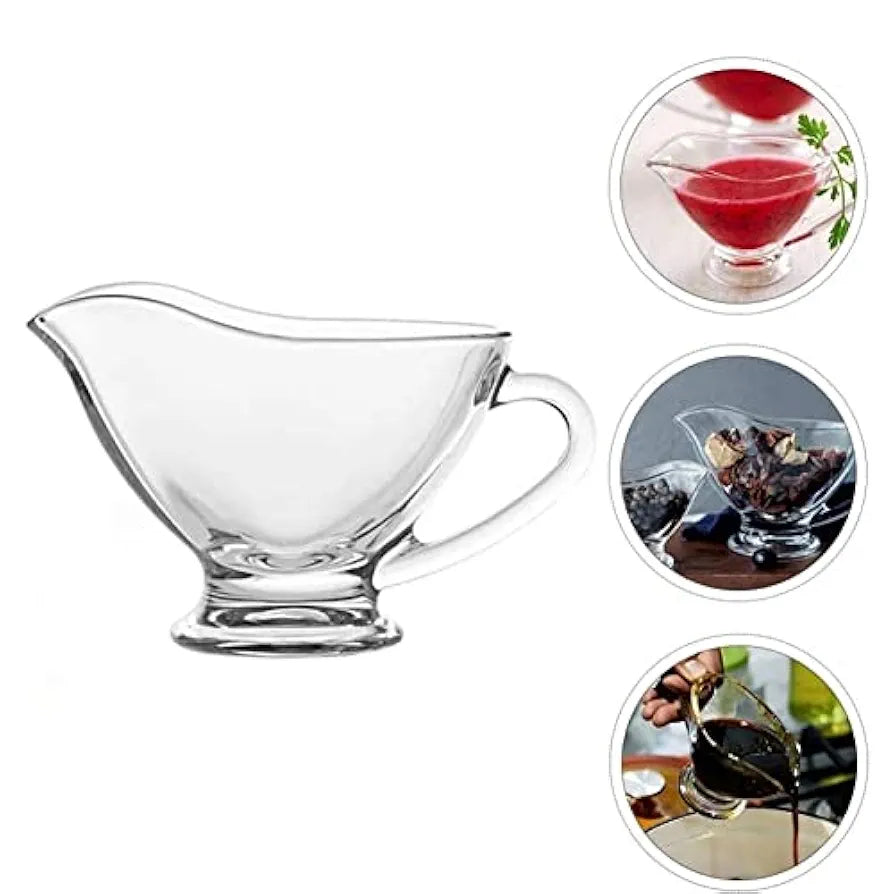 Pasabahce Glass Gravy Boat Basic 83mm 2pc Set 23055