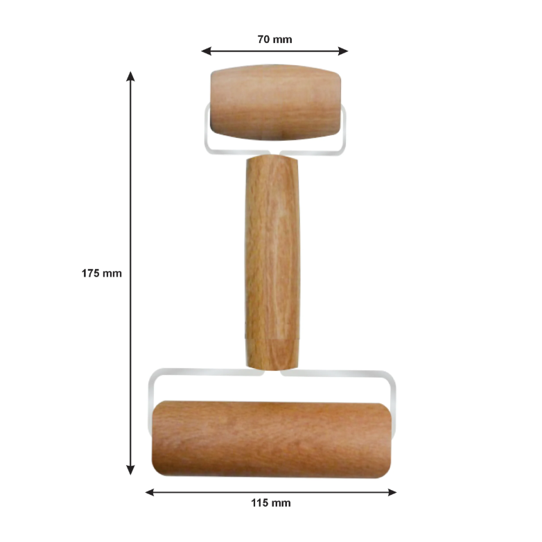 Regent Bakeware Double Ended Rolling Pin Wooden 41641