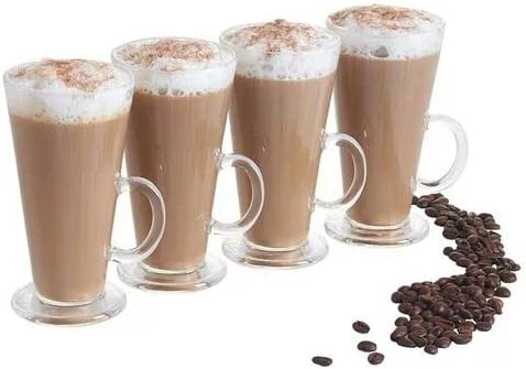 Glass Latte Coffee Mug 240ml Cup 6pack