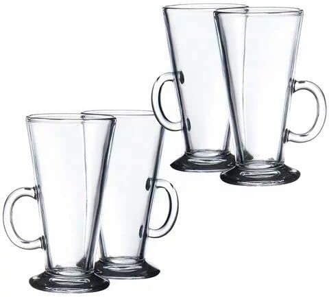 Glass Latte Coffee Mug 240ml Cup 6pack