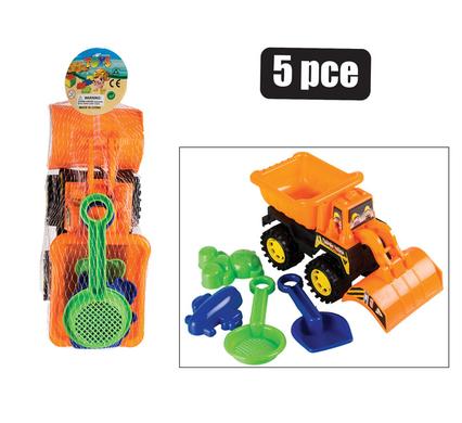 Beach Toy Truck Set Plastic 20cm 5pc