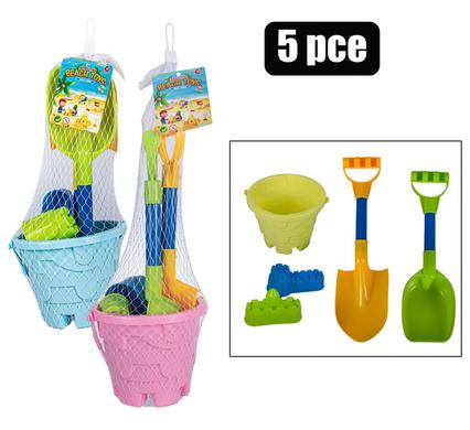 Beach Bucket Plastic 5pcs Set