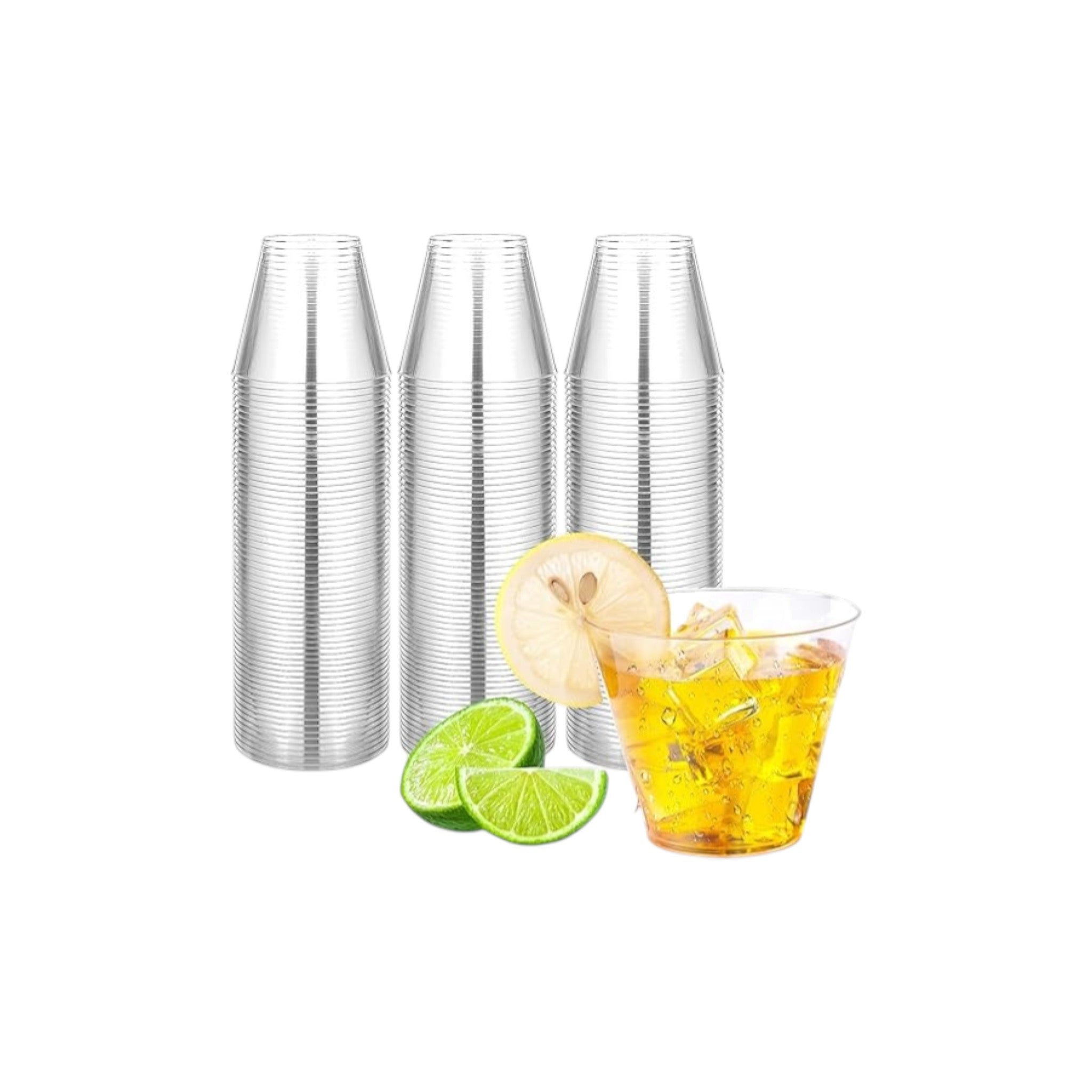 Acrylic Plastic Round Reusable Dessert Cups 180ml 10Pcs 7.7x7cm