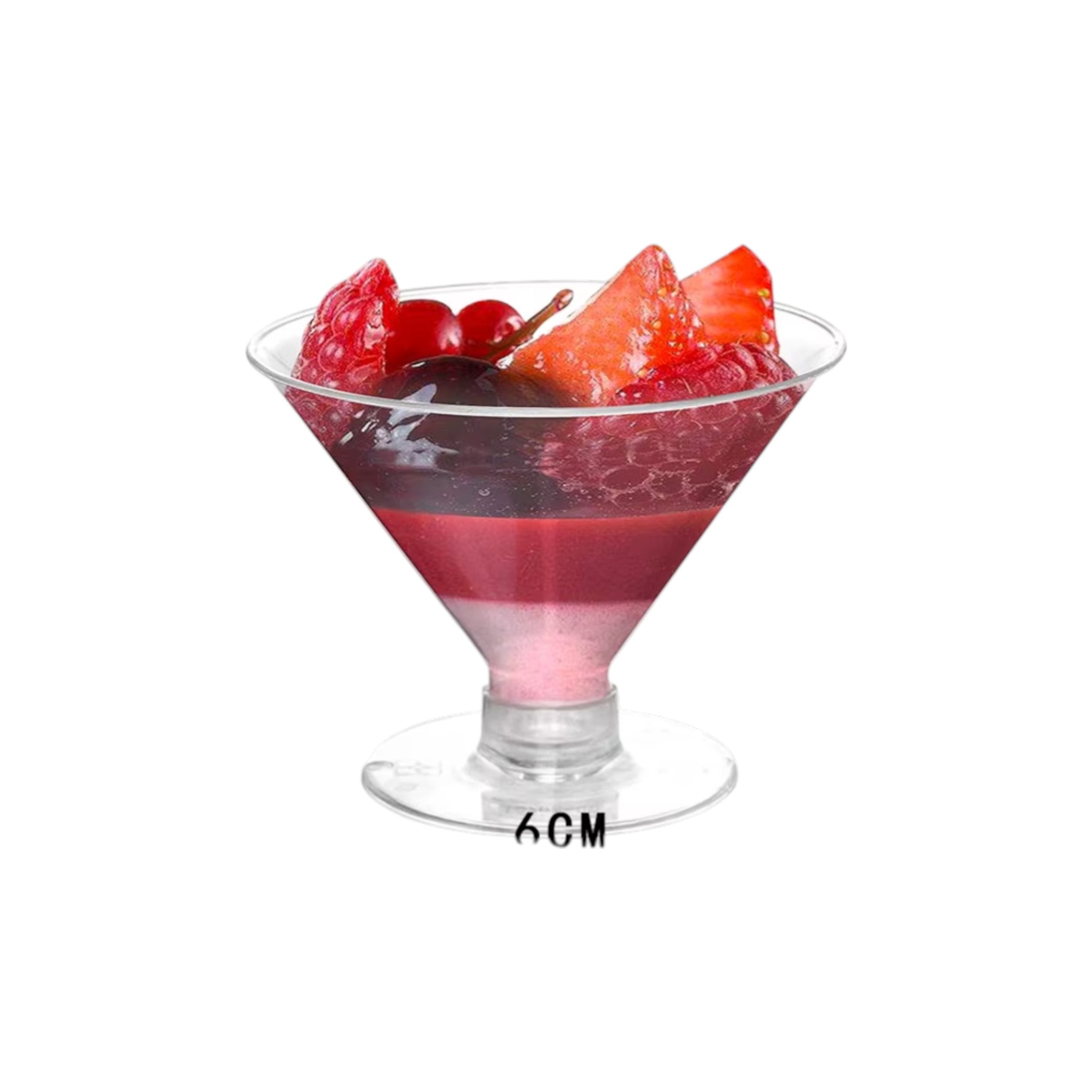 Acrylic Plastic Mini Stemmed Reusable Dessert Cups 135ml 10pack
