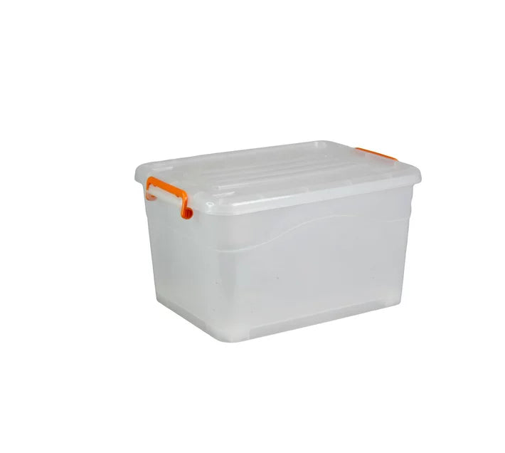 Nu Ware Plastic Storage Utility Container Box 15L Clear with Lock Lid and Wheel