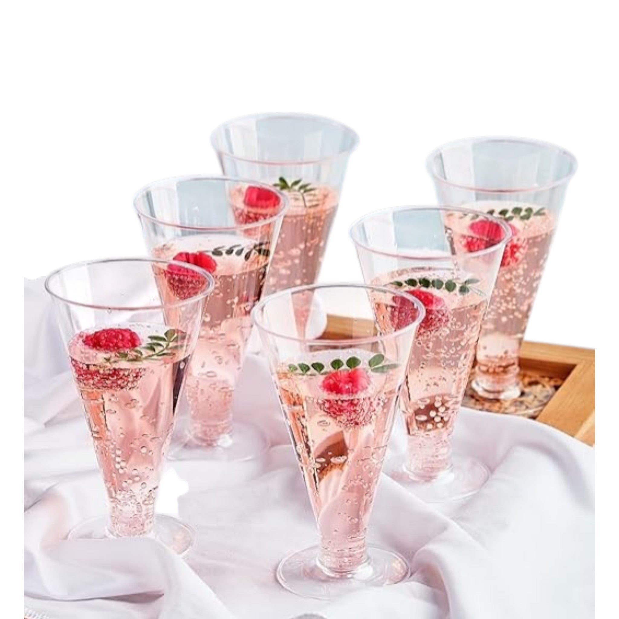 Acrylic Plastic Mini Stemmed Reusable Dessert Cups 135ml 10pack