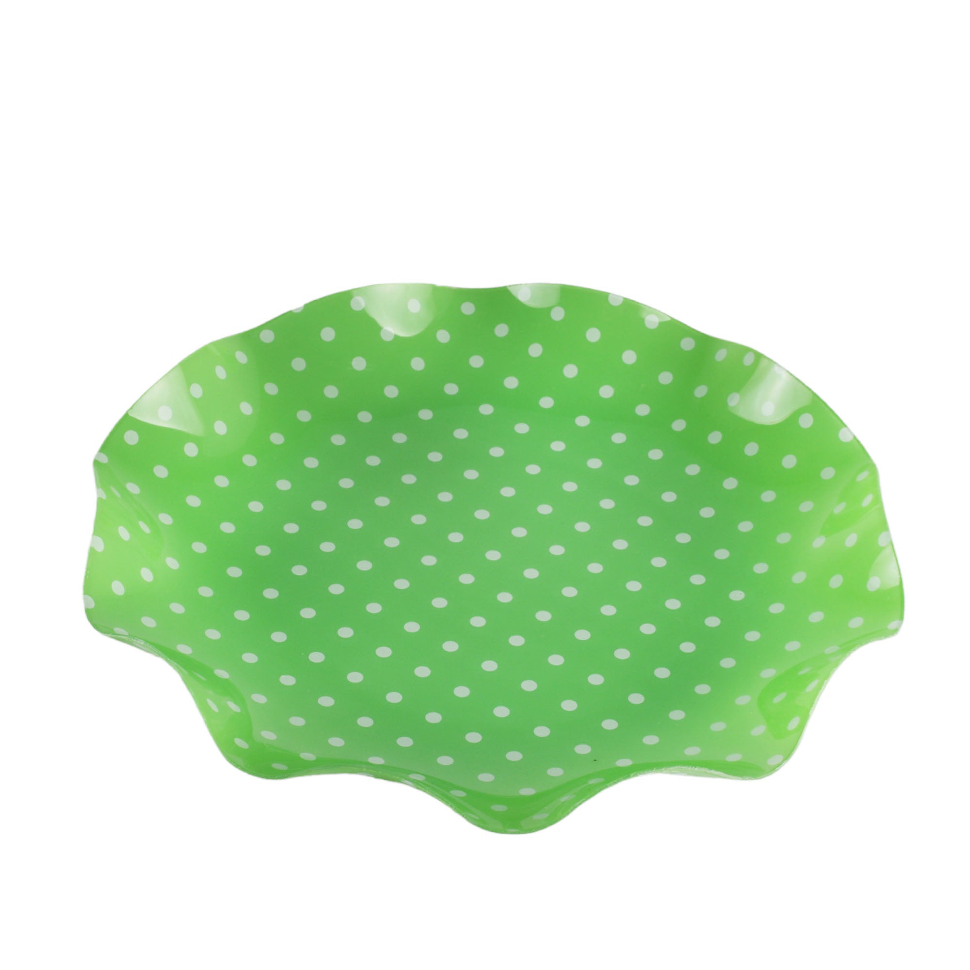 Plastic Party Plate Wave with Dots D20cm