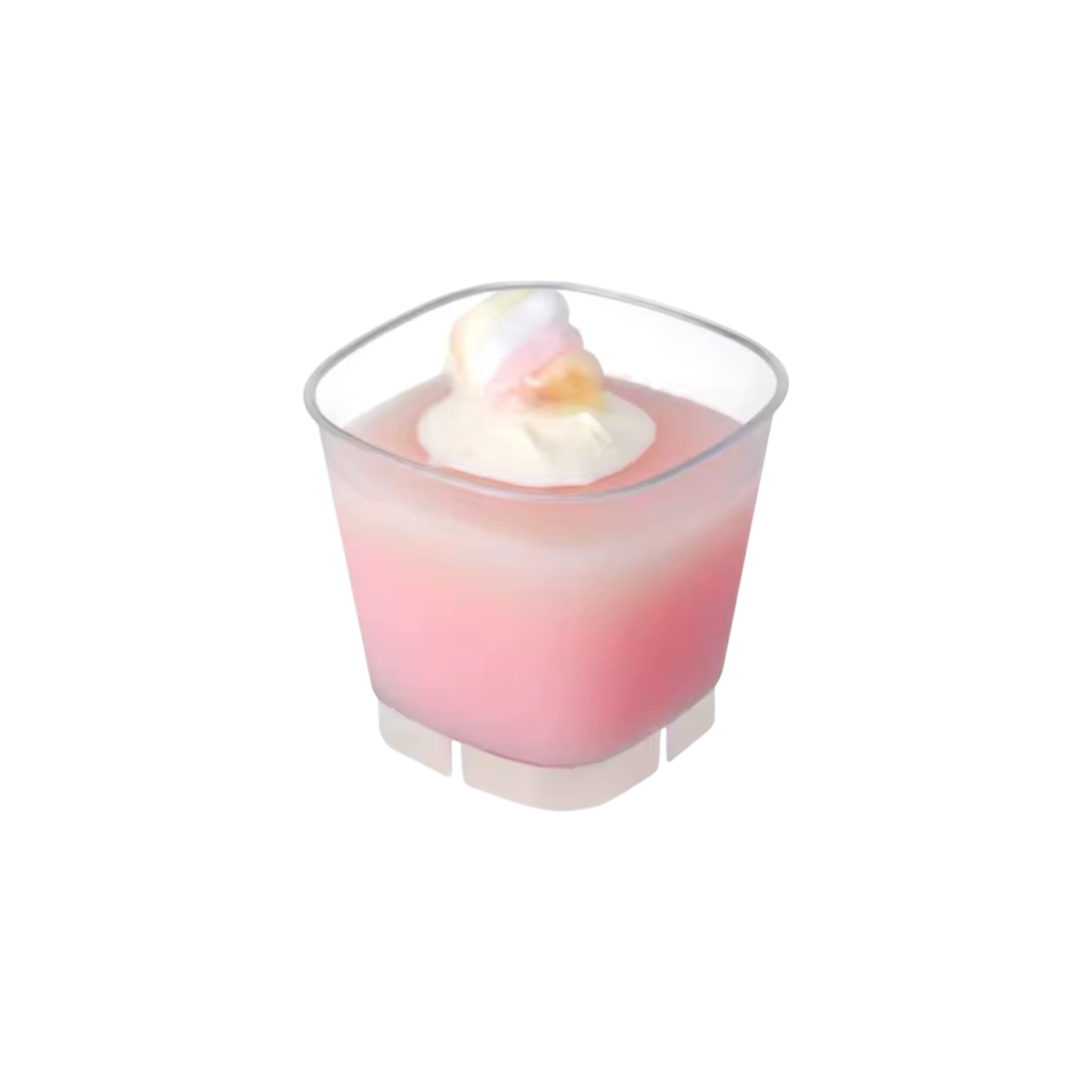 Acrylic Plastic Square-Bottomed Reusable Dessert Cups 150ml 6.5x7cm 10pack