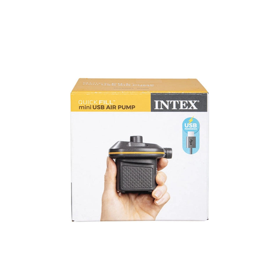 Intex Mini USB Electric Air Pump for Rapid Inflation & Nozzle Pack