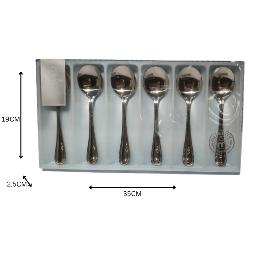 Stainless Steel Soup Spoon 6pc Gift Set SGN499