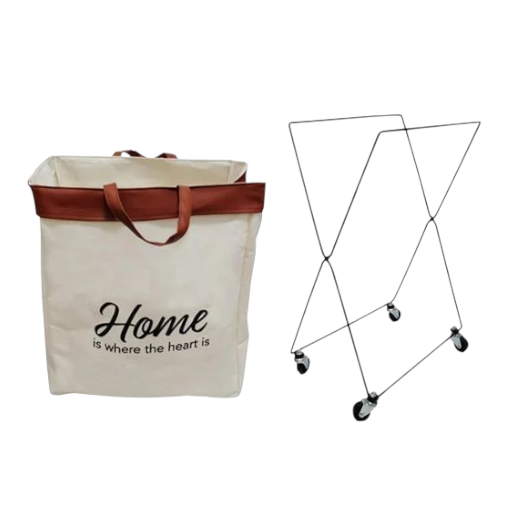 Foldicart Laundry Bin Basket with Wheels