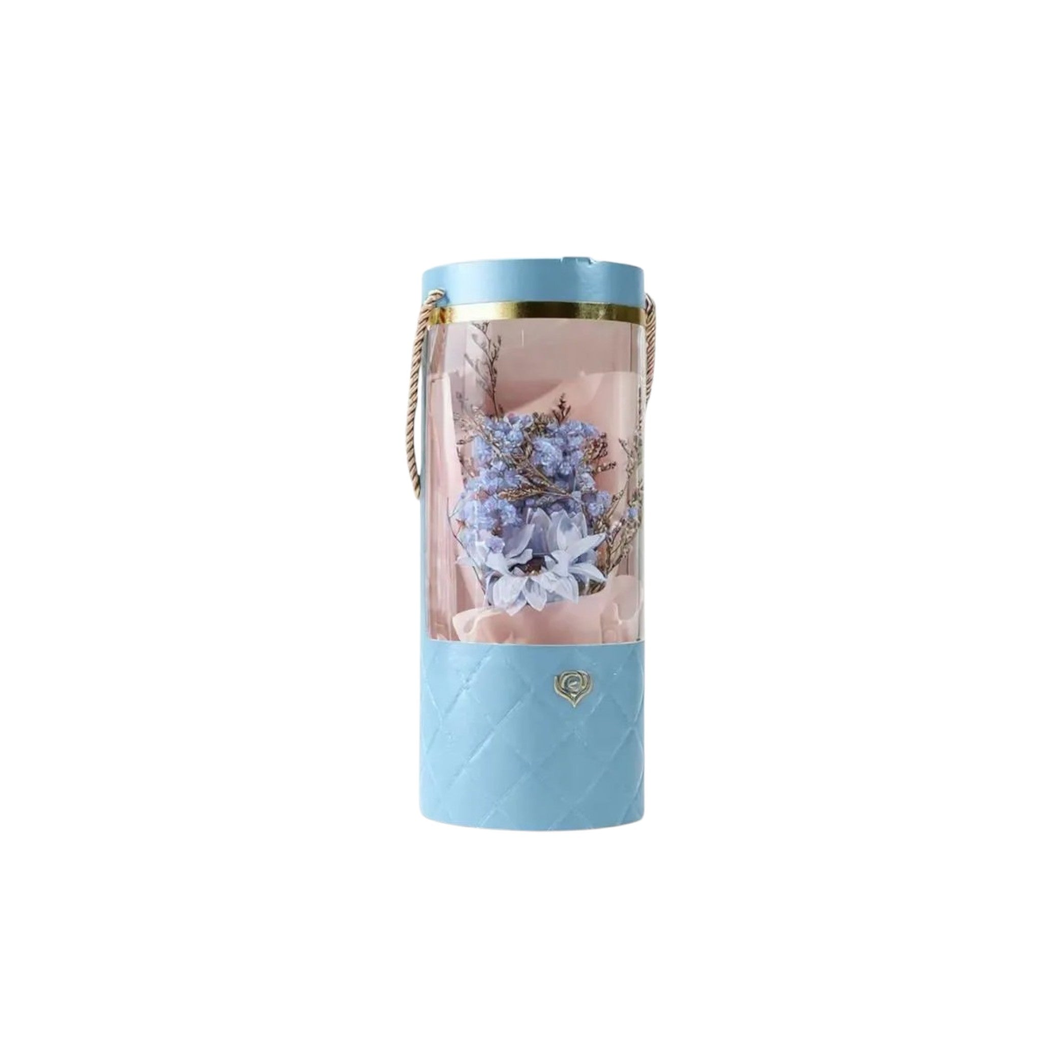 Florist Gift Tube Box with Transparent PVC Window 10x5x27.5cm 1pc