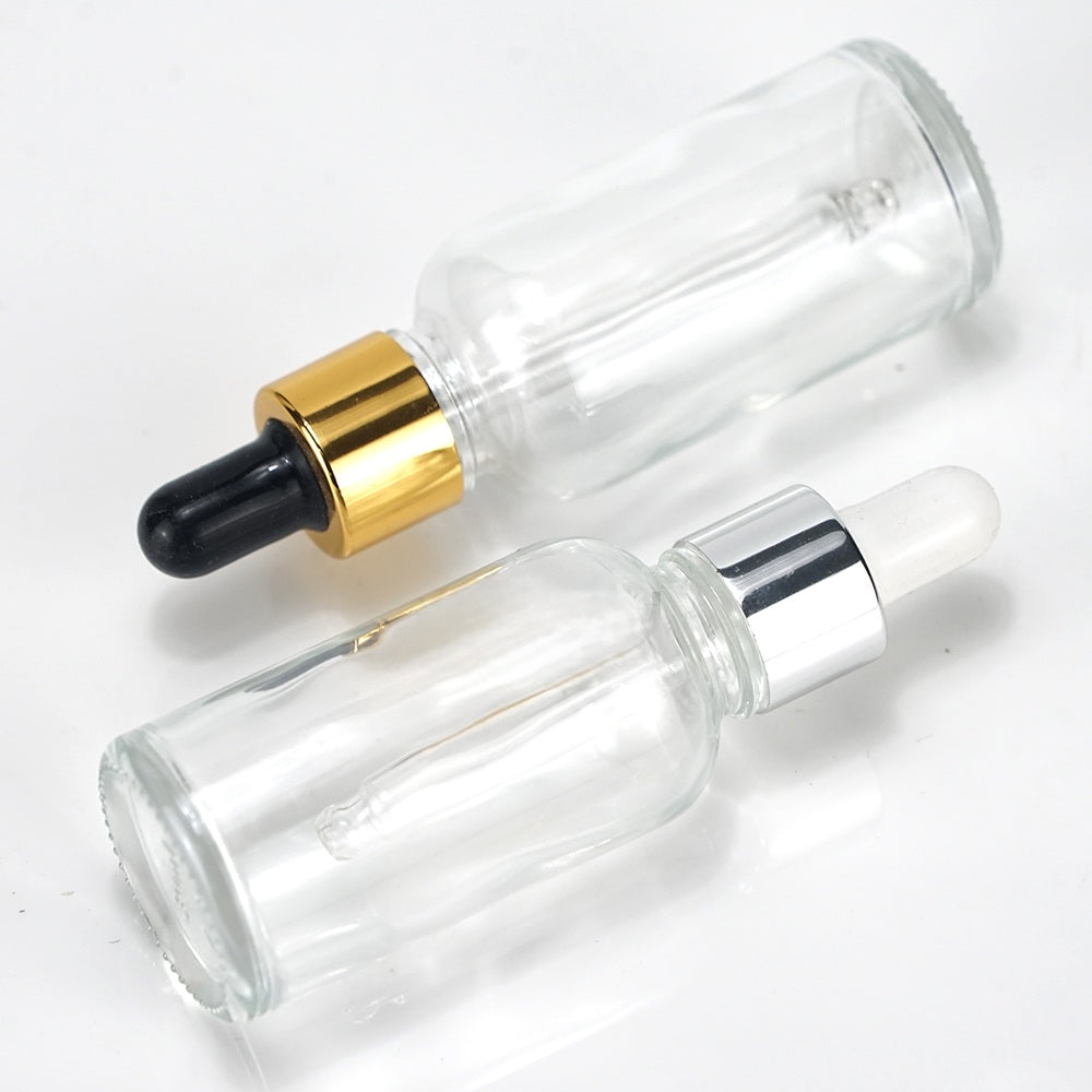 30ml Glass Dropper Bottle Clear with Pipette Lid