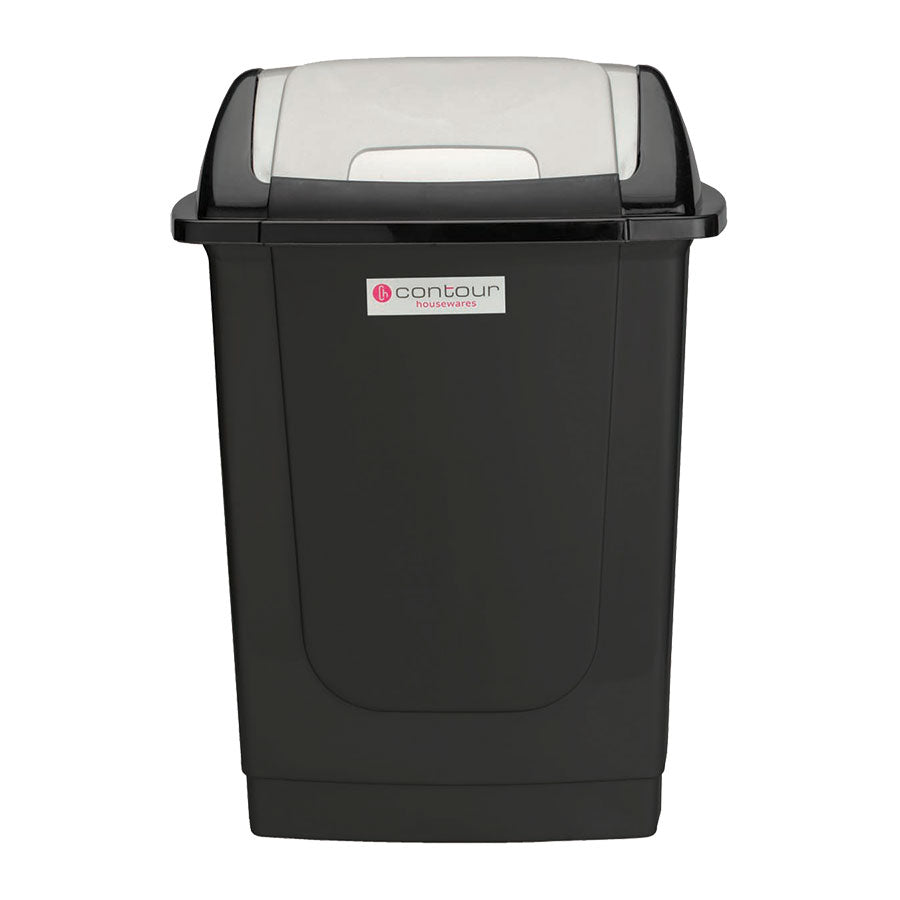 50L Contour Lift Office Waste Dustbin Square with Lift Lid Buzz