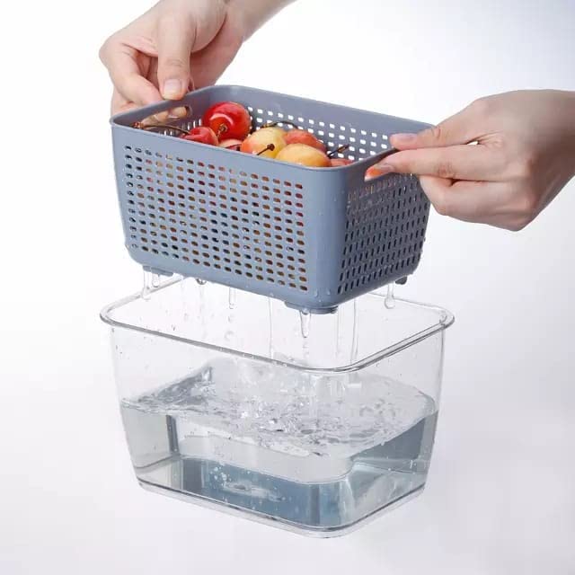 Acrylic Storage Basket 3-Division