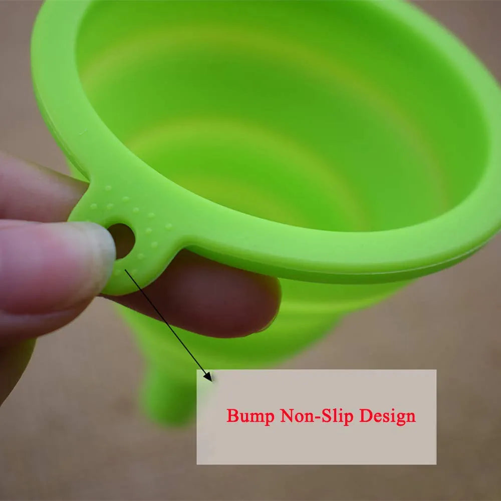 Mini Telescopic Silicone Collapsible Funnel 7x6x0.9cm 1pc