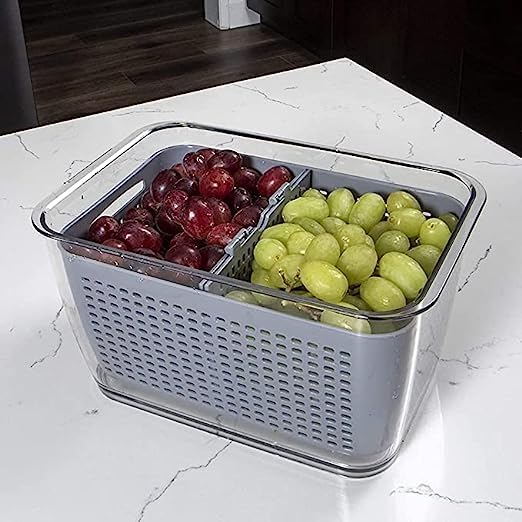 Acrylic Storage Basket 3-Division