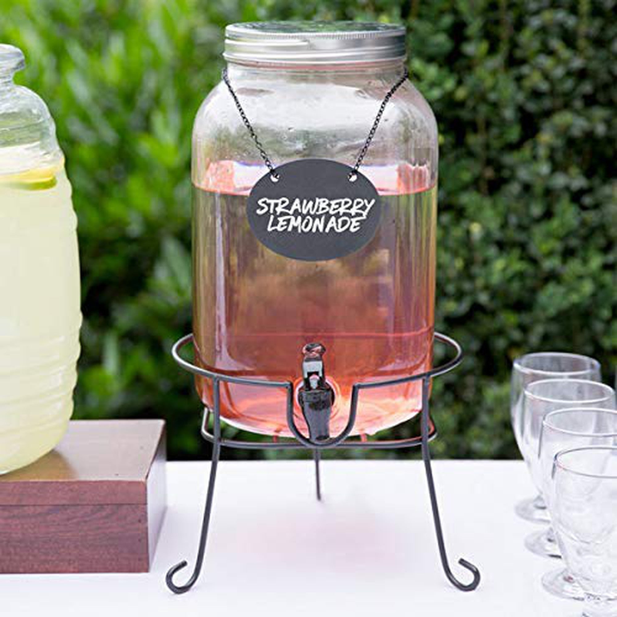 Beverage Dispenser 4L Glass with Tap and Stand 519