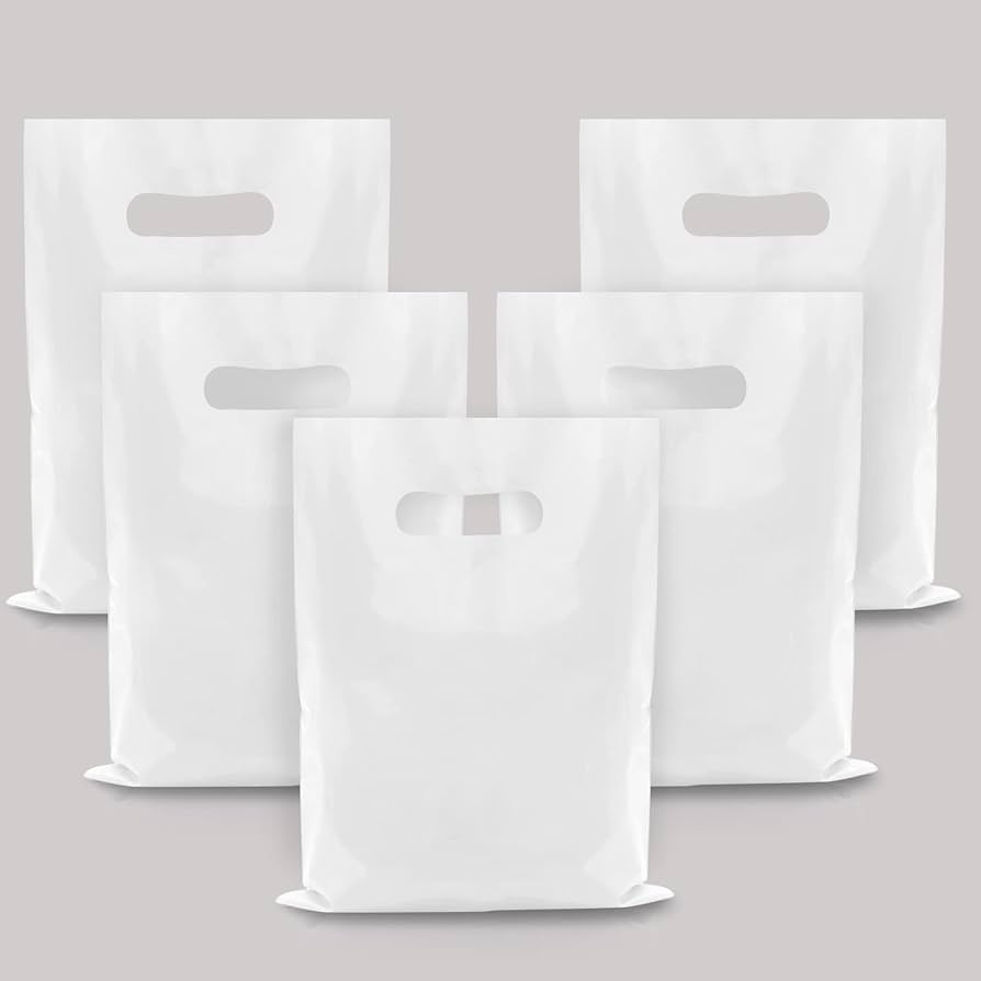 Plastic Boutique Bags 180+100x250mm 75microns 100pack