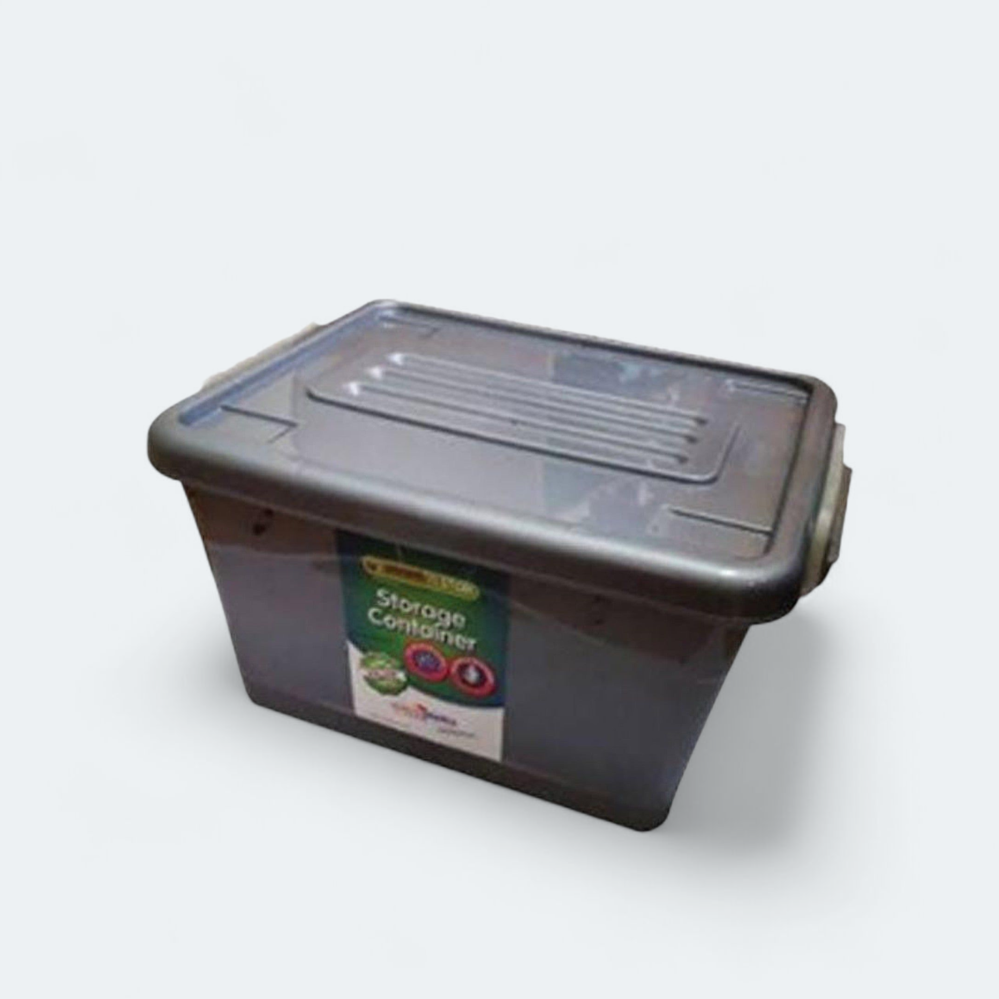 Nu Ware 15L Storage Utility Box Container Black Plastic