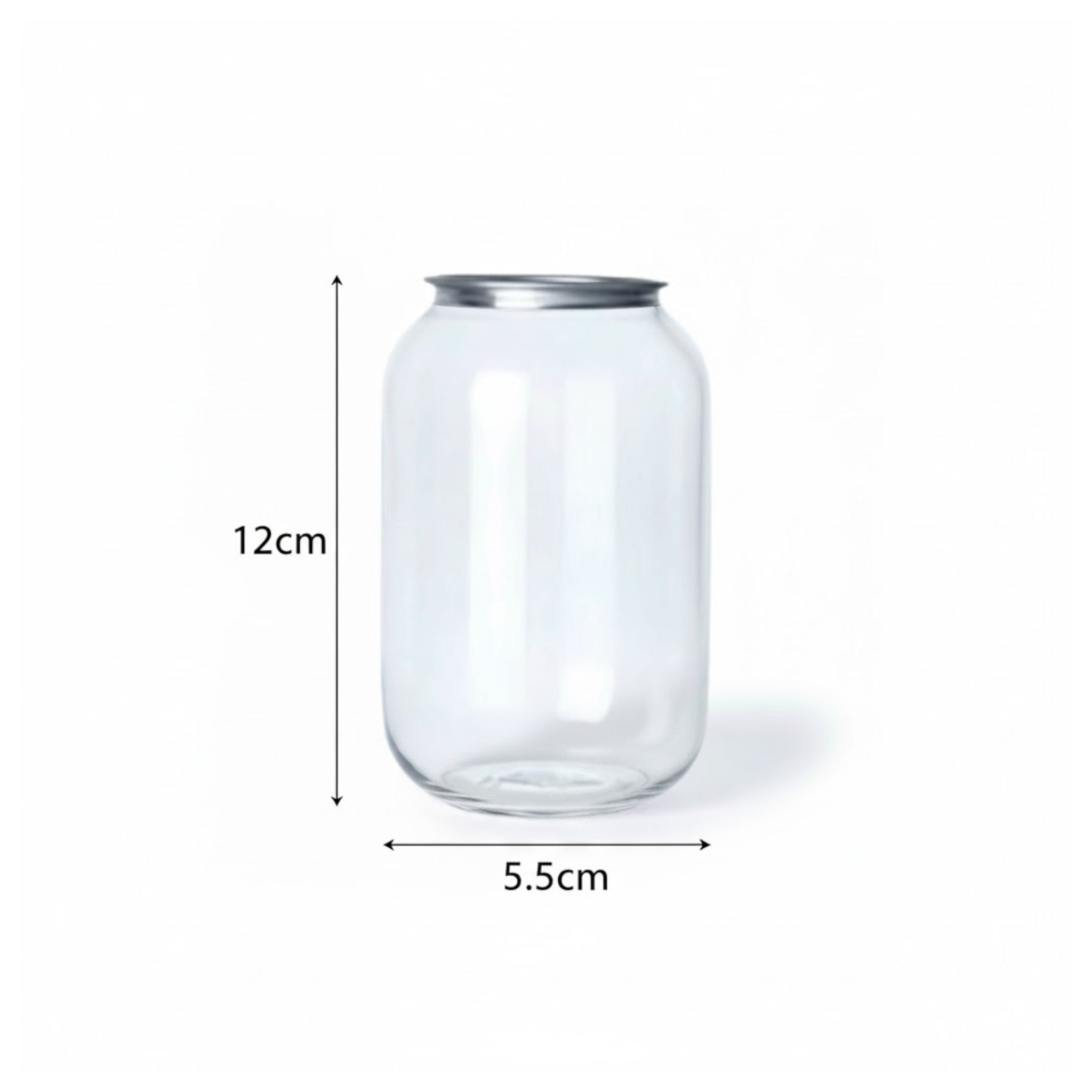 550ml Round Shaped Food Grade Plastic Drinking Clear Can with Aluminium Pull Tab Lid