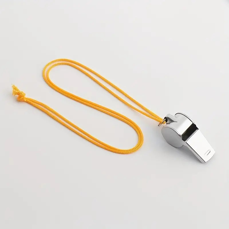 Sports Whistle Metal Iron Jin Pin 4.5cm Stainless Steel with Cord