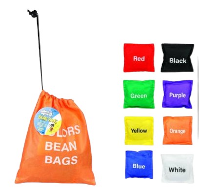 Growing Minds Educational String Bean Bags 12x12cm