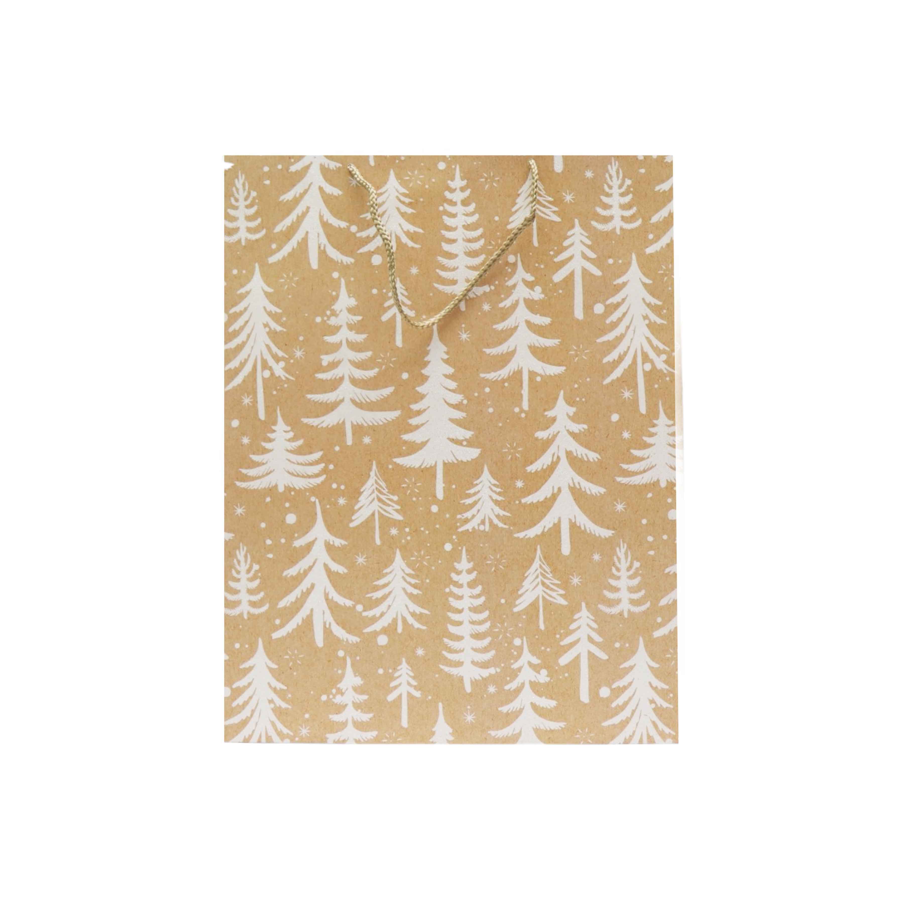 Festive Brown Kraft Gift Bags