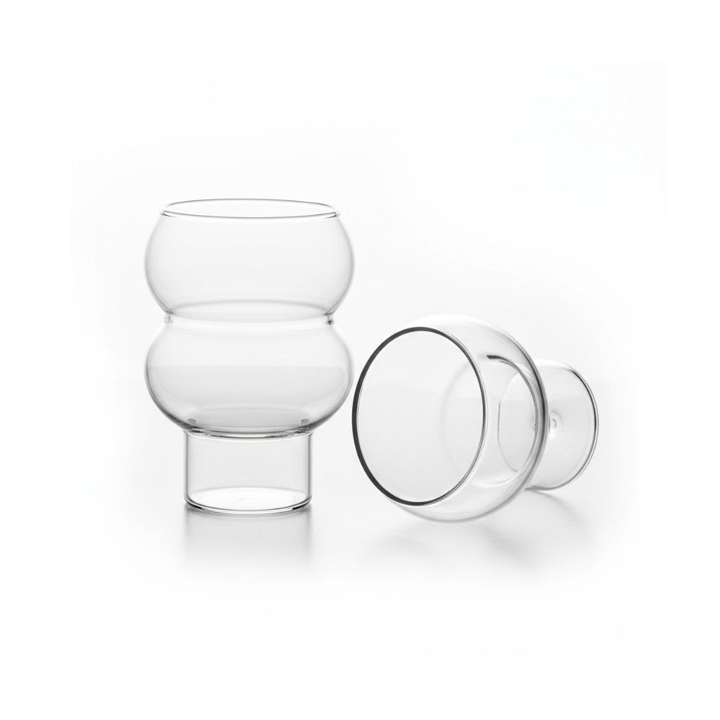 Gourd-Shaped Borosilicate Cocktail Thick Stemmed Glass