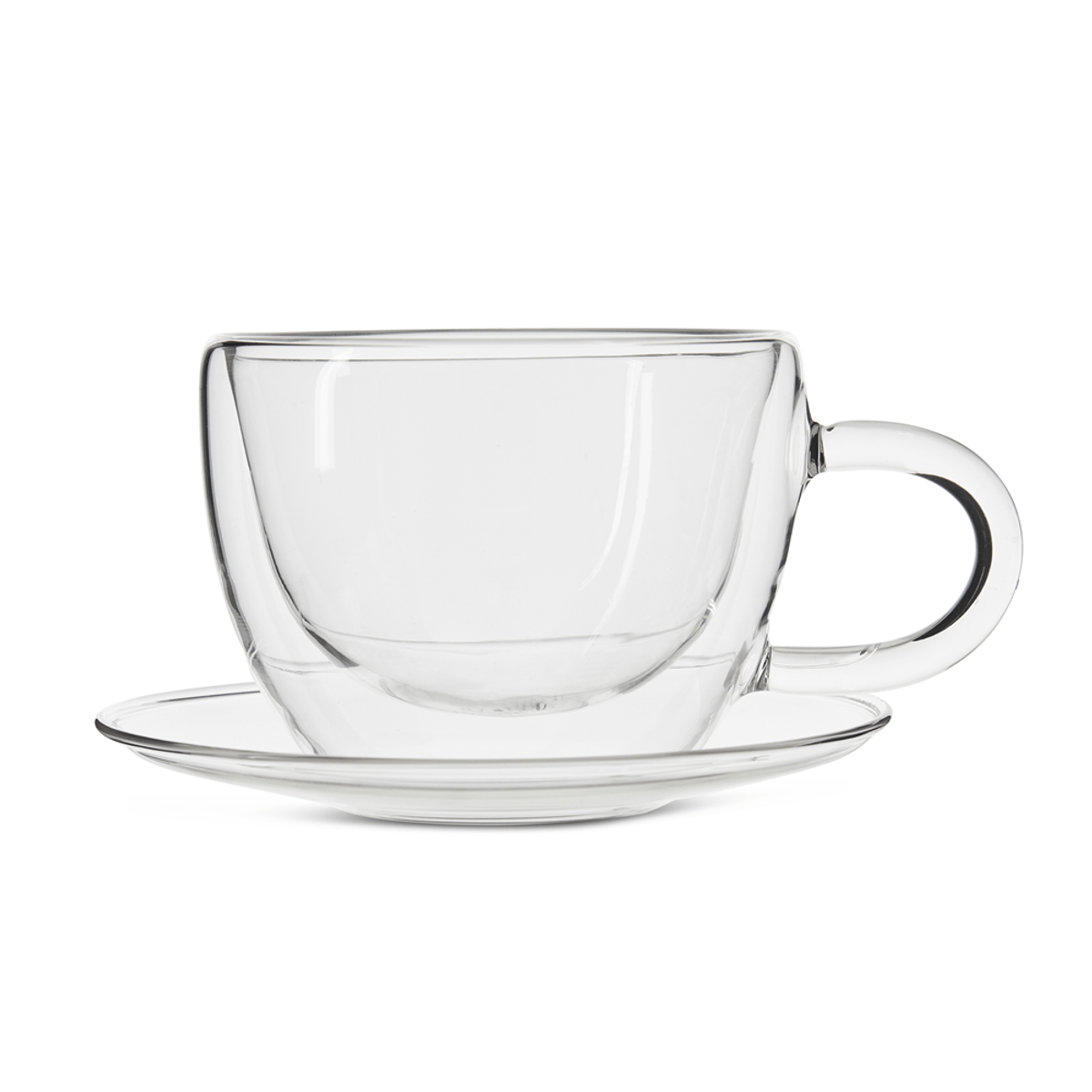 Barista Double Wall Café Tea Cup and Saucer Mug 220ml 10236
