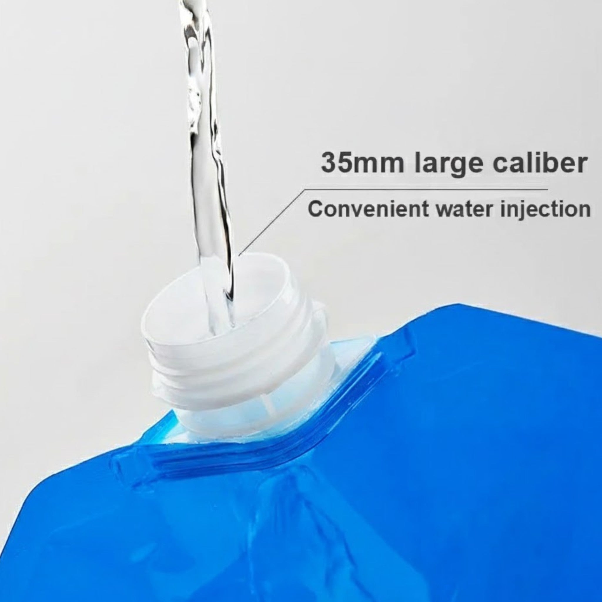 Stand-Up Beverage Portable Carry Pouch Bag  Food Grade Clear with Side Spout & Spigot 5L
